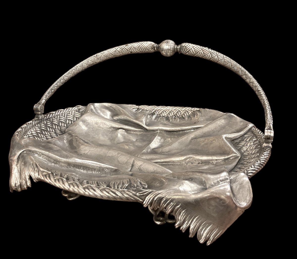 Basket In Sterling Silver, Russia, 19th Century