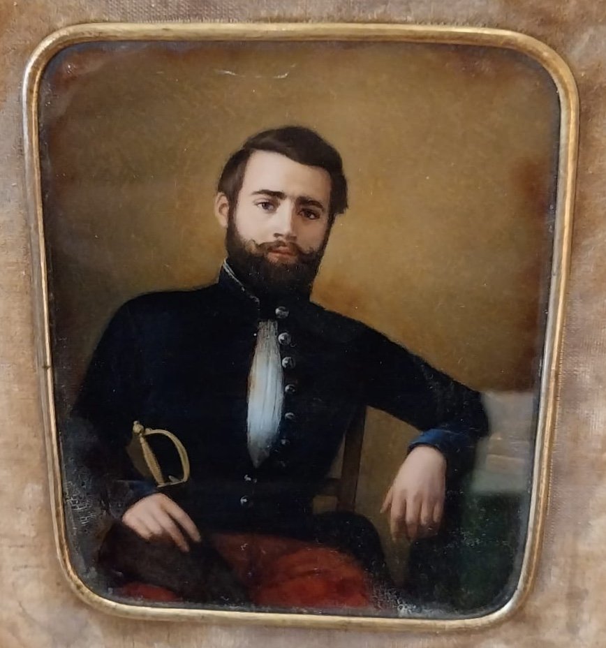 Fixed Under Glass, Portrait Of A 19th Century Man.-photo-3