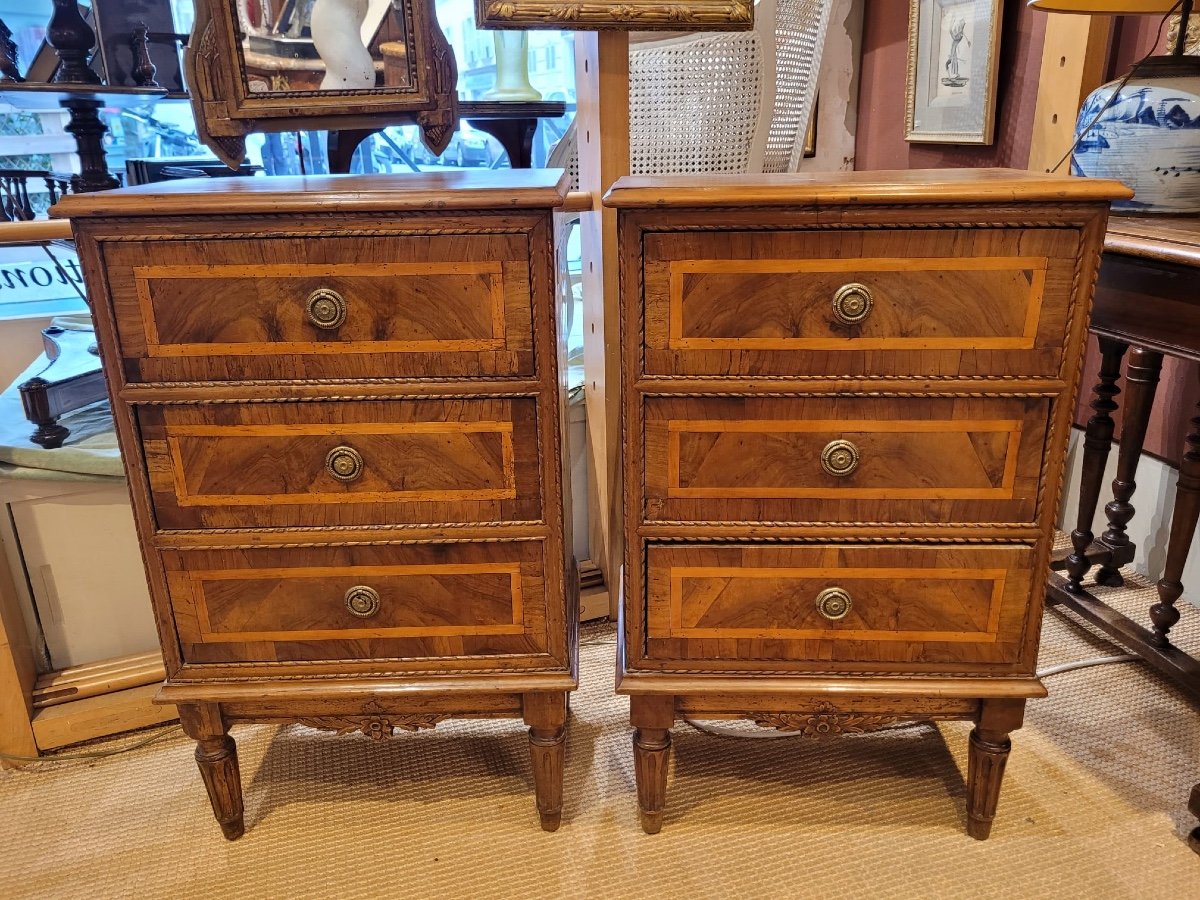 Pair Of Italian Commodes Early 19th Century