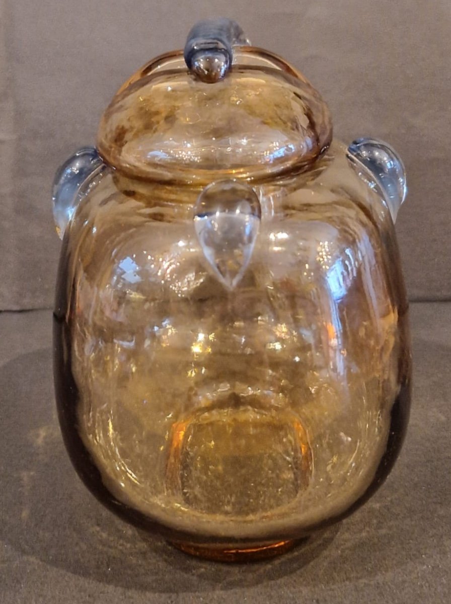 Félix Bracquemond And Haviland, Glass Sugar Bowl-photo-1