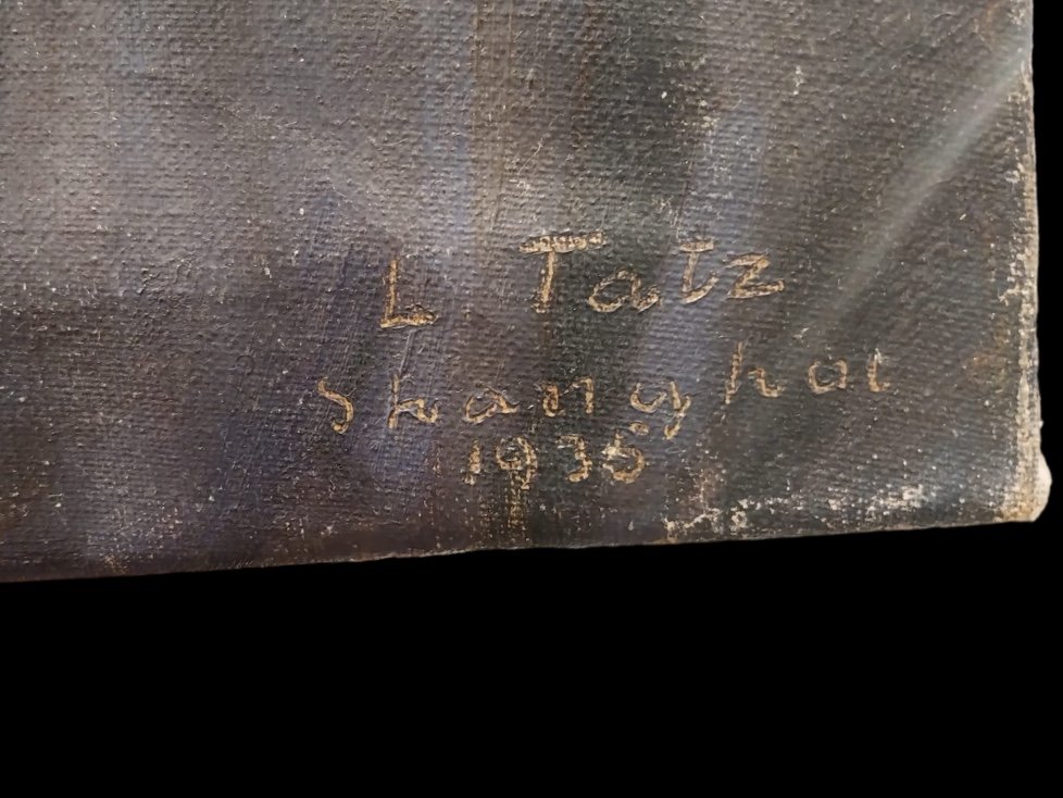 László Ou Ladislas Tatz, Huile Sur Toile, Portrait D’homme, XXe.-photo-2