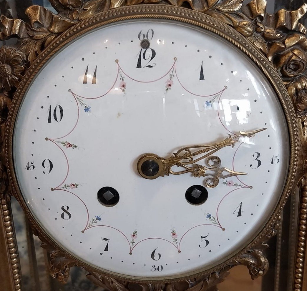 Pendule Cage D’époque Napoléon III, XIXe Siècle.-photo-3
