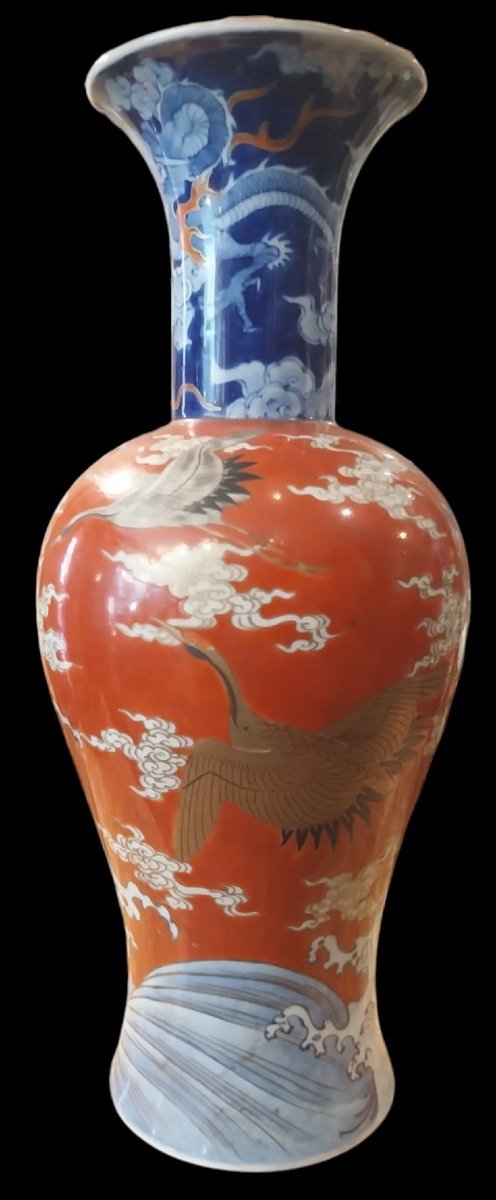 Vase Japonais En Porcelaine De Fukagawa Seiji, XIXe.