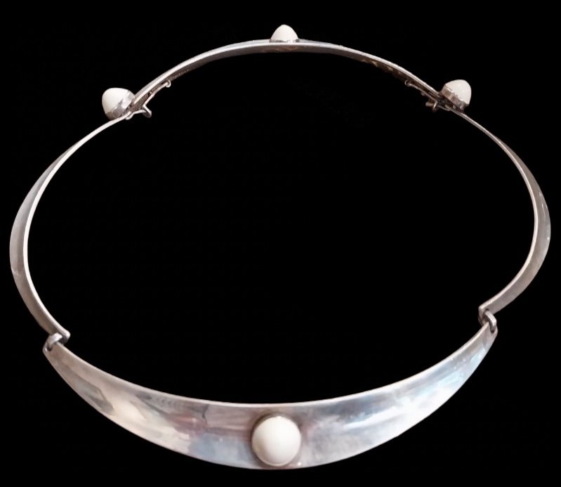 Just Andersen (1884-1943), Sterling Danmark, Collier en argent, années 30.-photo-4