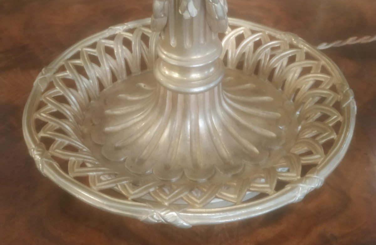 Bronze Bouillotte Lamp, Louis XVI Style, 20th Century-photo-2