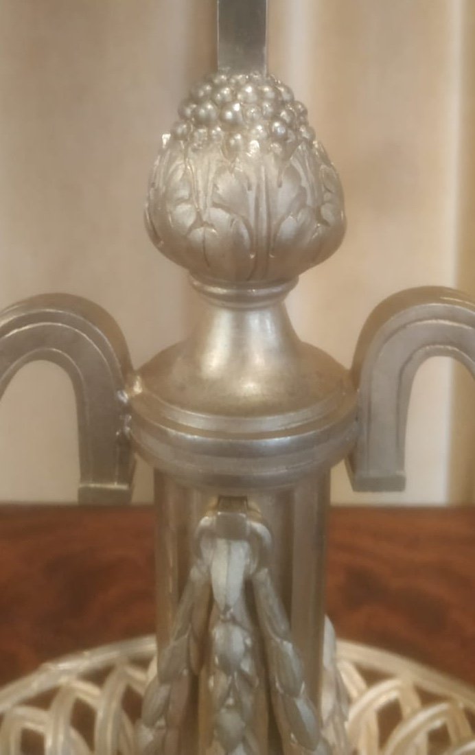 Bronze Bouillotte Lamp, Louis XVI Style, 20th Century-photo-3