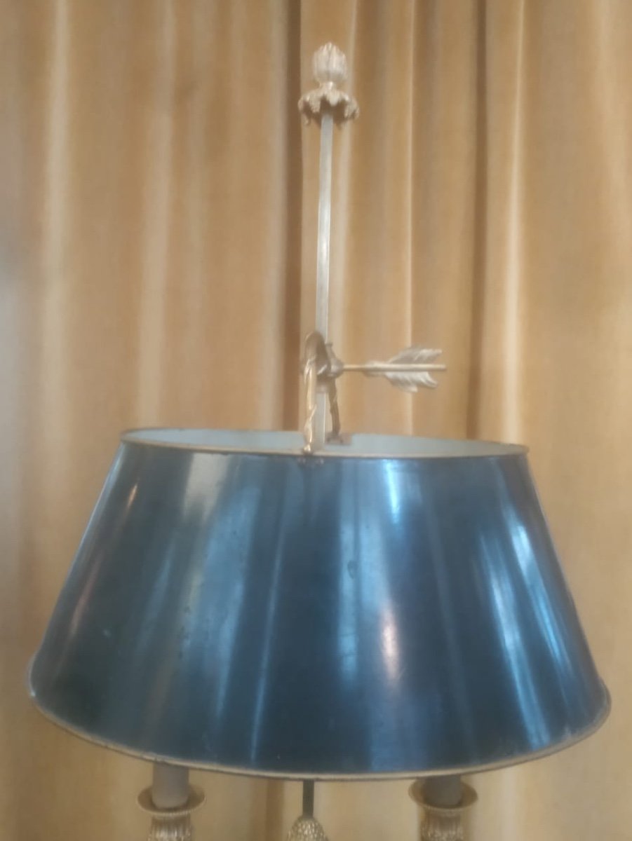 Bronze Bouillotte Lamp, Louis XVI Style, 20th Century-photo-4