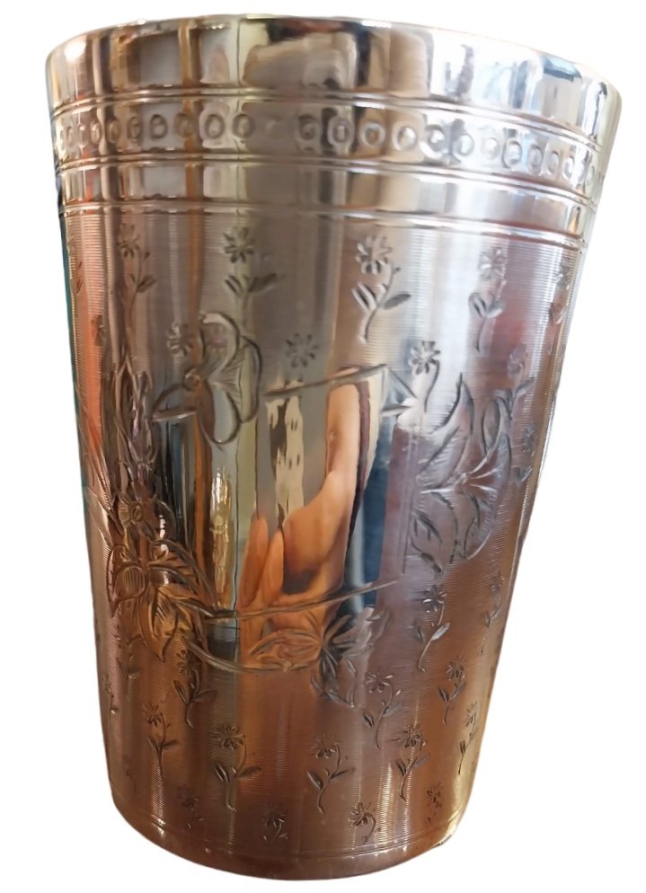 Sterling Silver Cup, Léontine Compère, 19th Century-photo-2