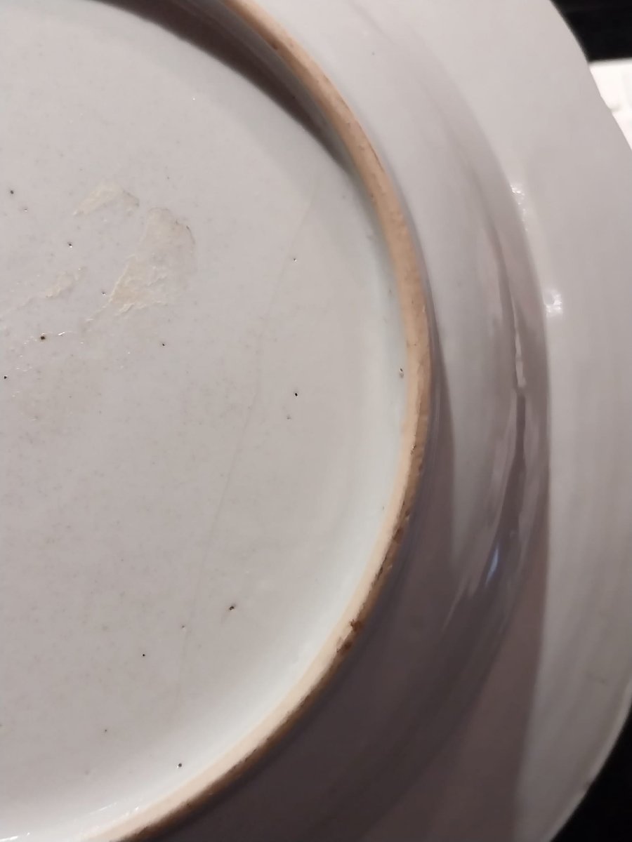 Compagnie des Indes, Paire d'Assiettes en Porcelaine, &eacute;poque XVIIIe-photo-2