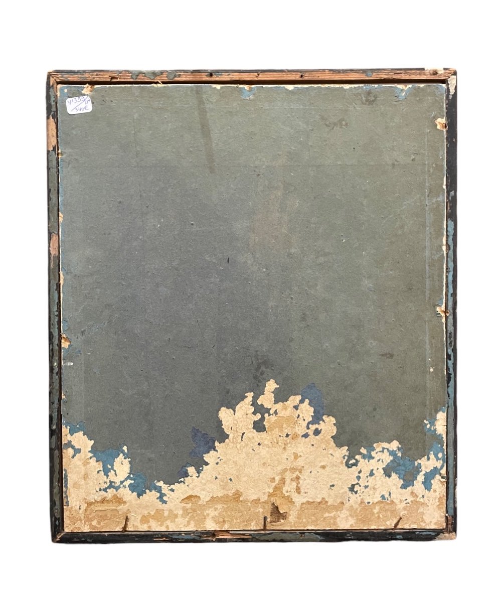 Blason Sous Verre D’époque XVIIIe Siècle-photo-1