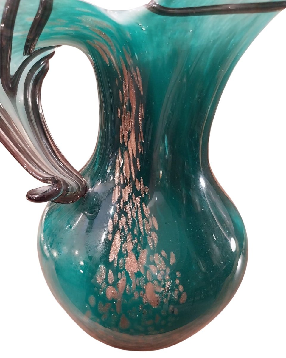 Murano Vase In Colored Glass Paste With Inclusions, 20th Century-photo-2