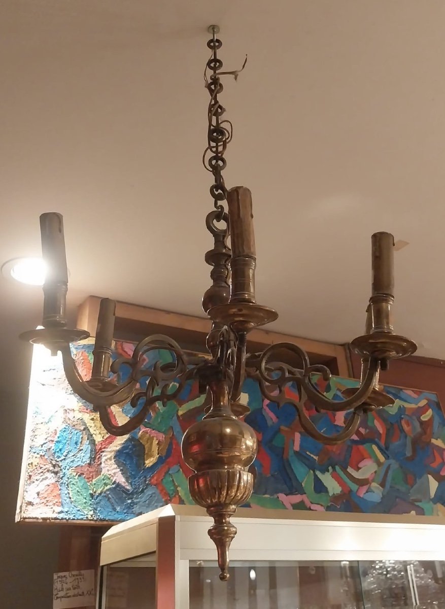 17th Century Bronze Chandelier -photo-1