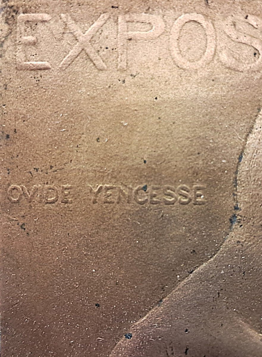 Ovide Yencesse, Paire de plaques en bronze, Exposition Internationale de Milan, 1906-photo-5