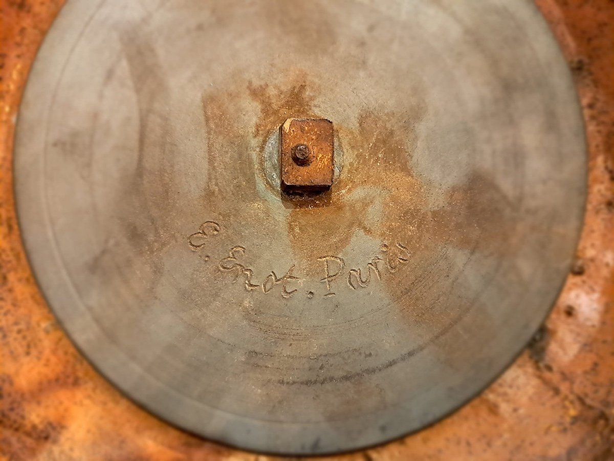 Edouard Enot, Paire de vases en céramique avec monture en bronze, seconde moitié du XIXe-photo-4