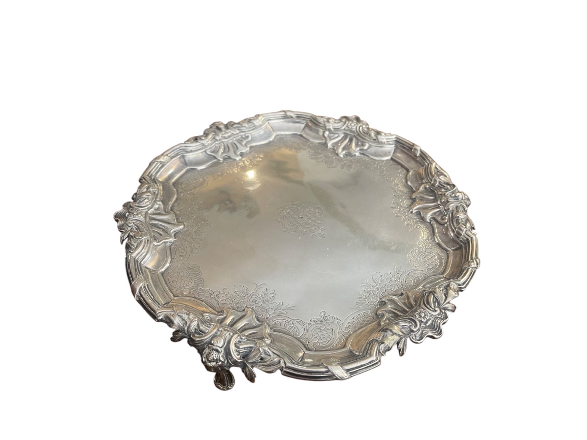 Presentation Dish, Silver, 18th Century 