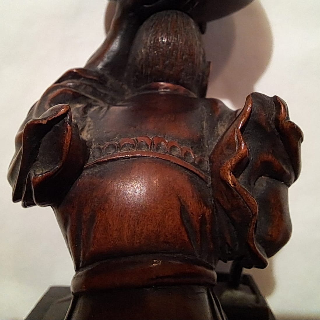 Japanese Wooden Okimono Depicting General Goshisho, Meiji Era (1868-1912)-photo-3
