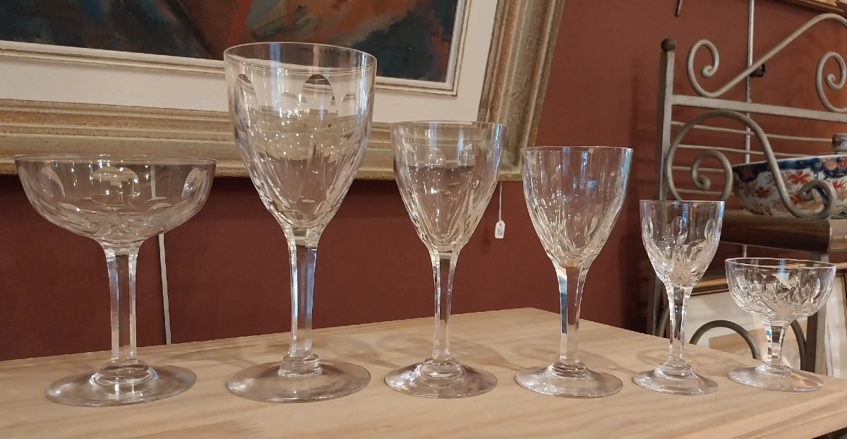 Saint Louis, service en  cristal modèle Vic, XXe-photo-4
