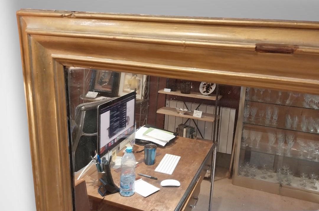 Paire de miroirs de style Louis XVI, XIXe-photo-7