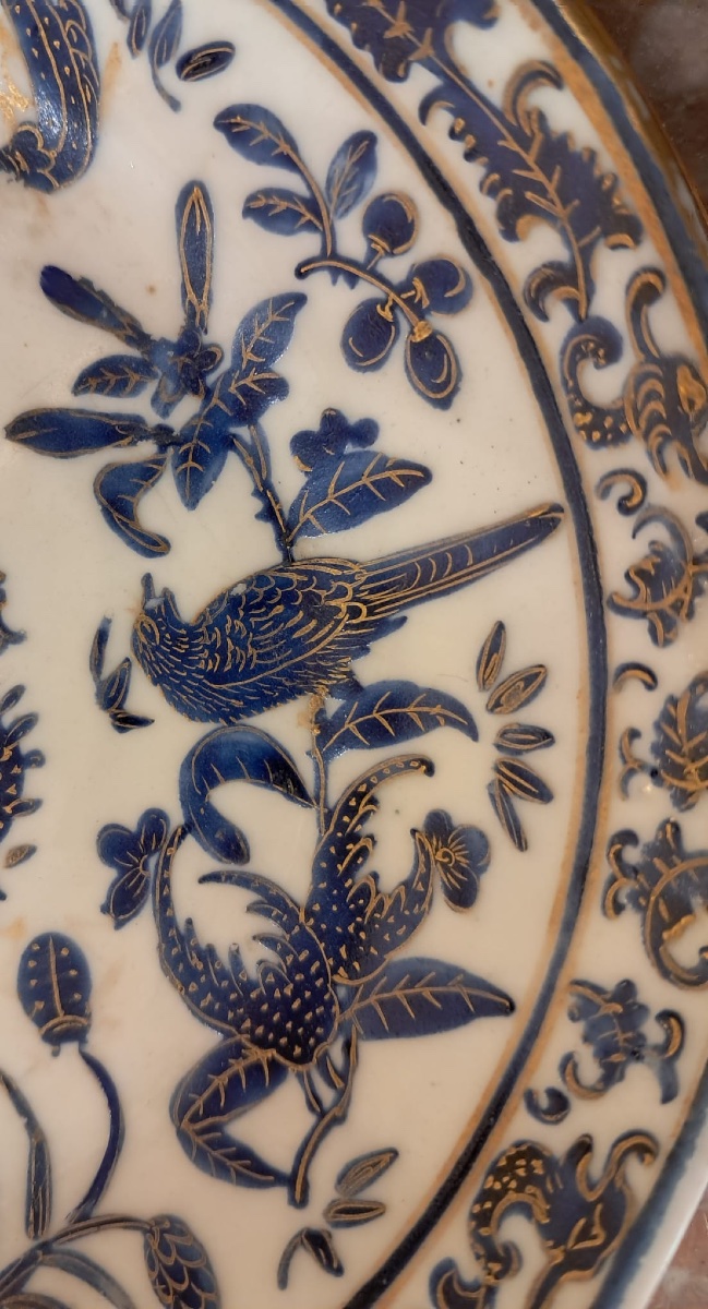 Cantonese Porcelain Cup And Saucer, 19th Century-photo-3