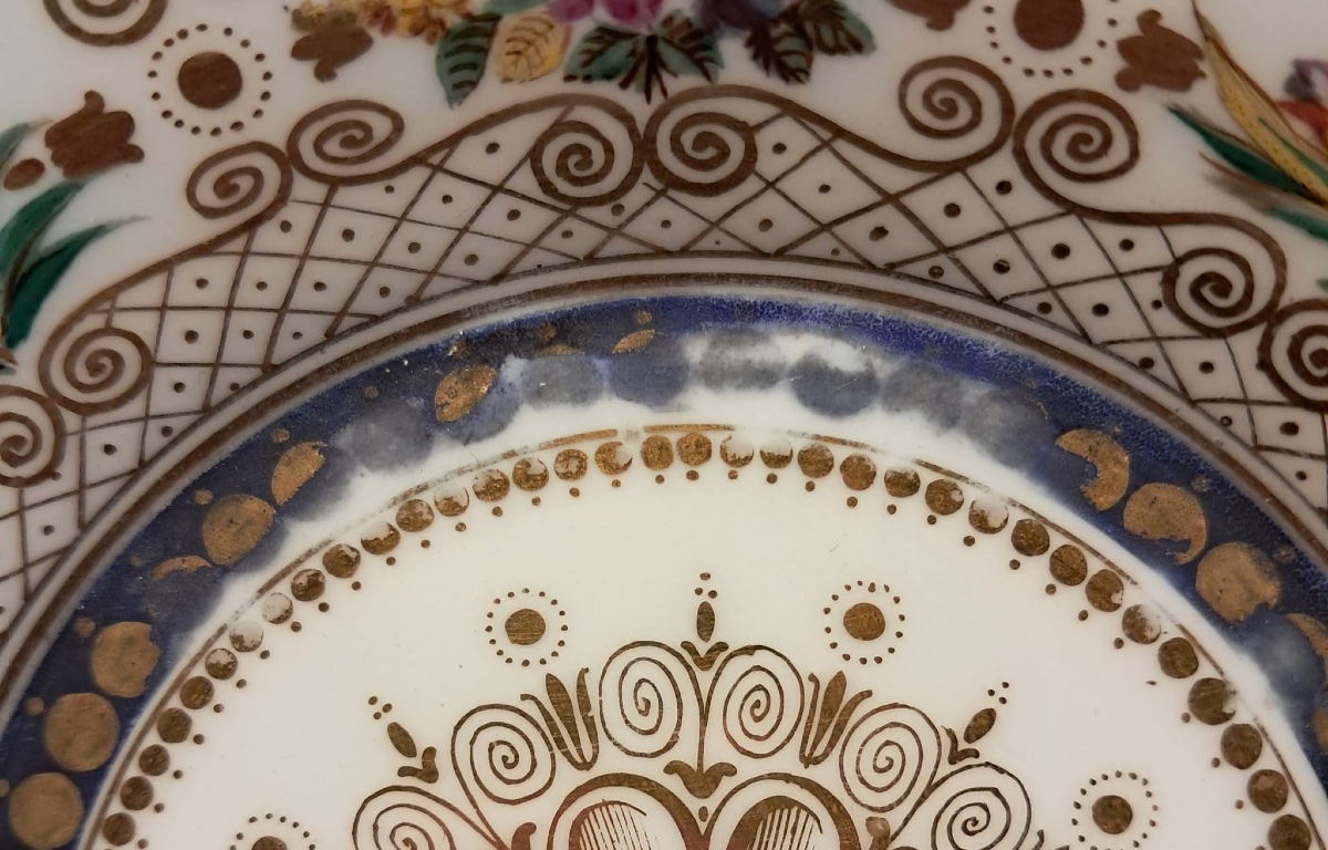 Tasse et sous-tasse en porcelaine de Paris, début XIXe-photo-4