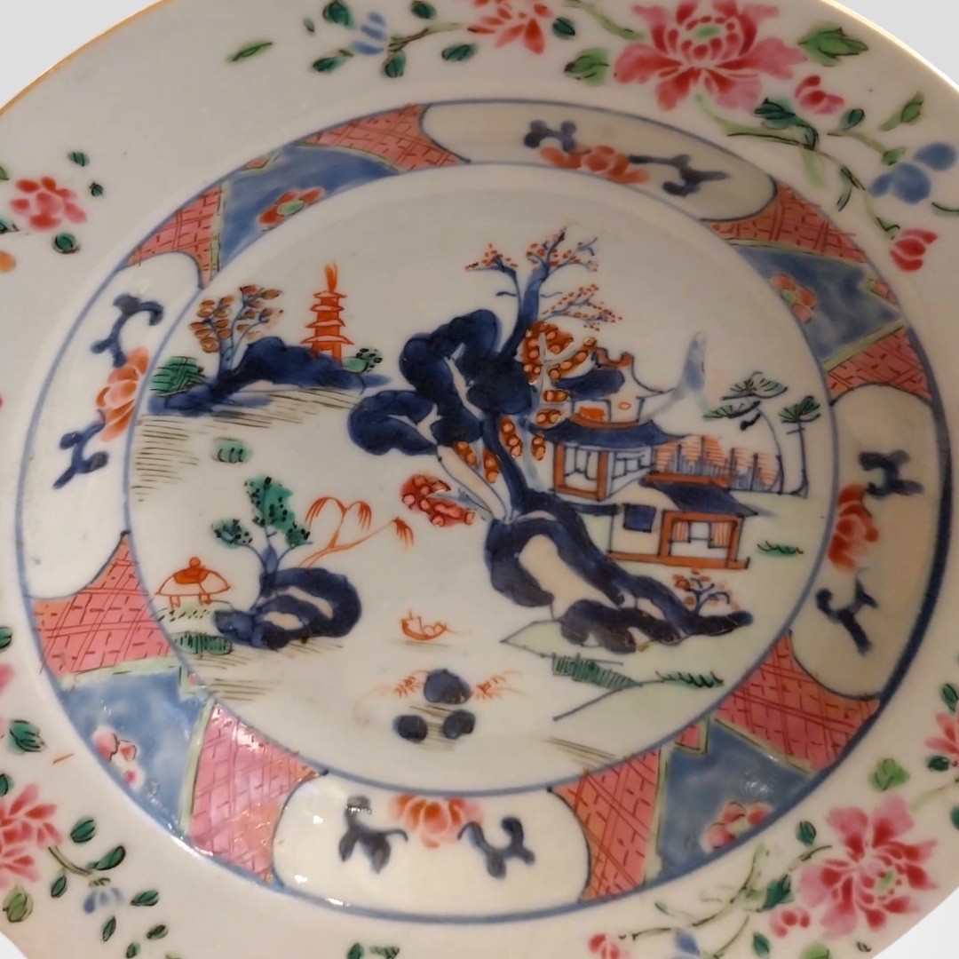 Porcelain Plate, East India Company, China, 19th Century-photo-4