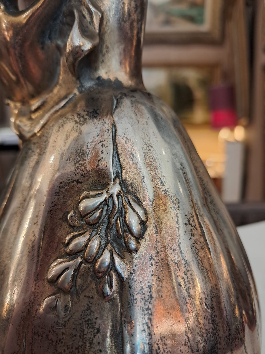 Eugène Lelièvre, vase en bronze orné d’une figure féminine, fin XIXe-début XXe-photo-3