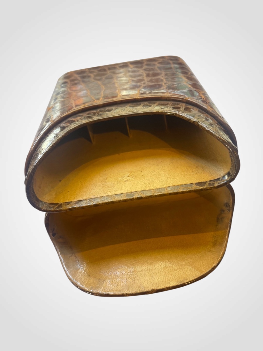 Leather Cigar Case, Early 20th Century -photo-2