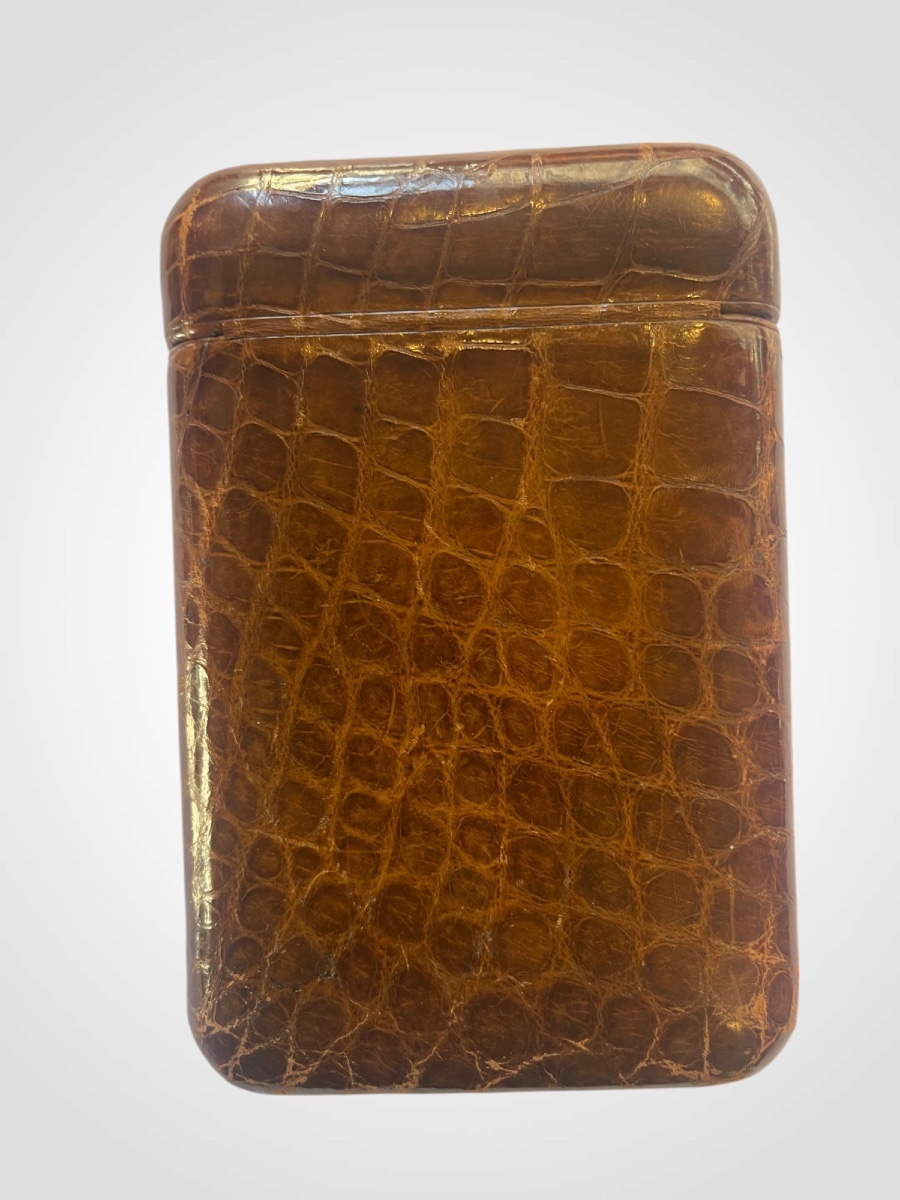 Leather Cigar Case, Early 20th Century -photo-3