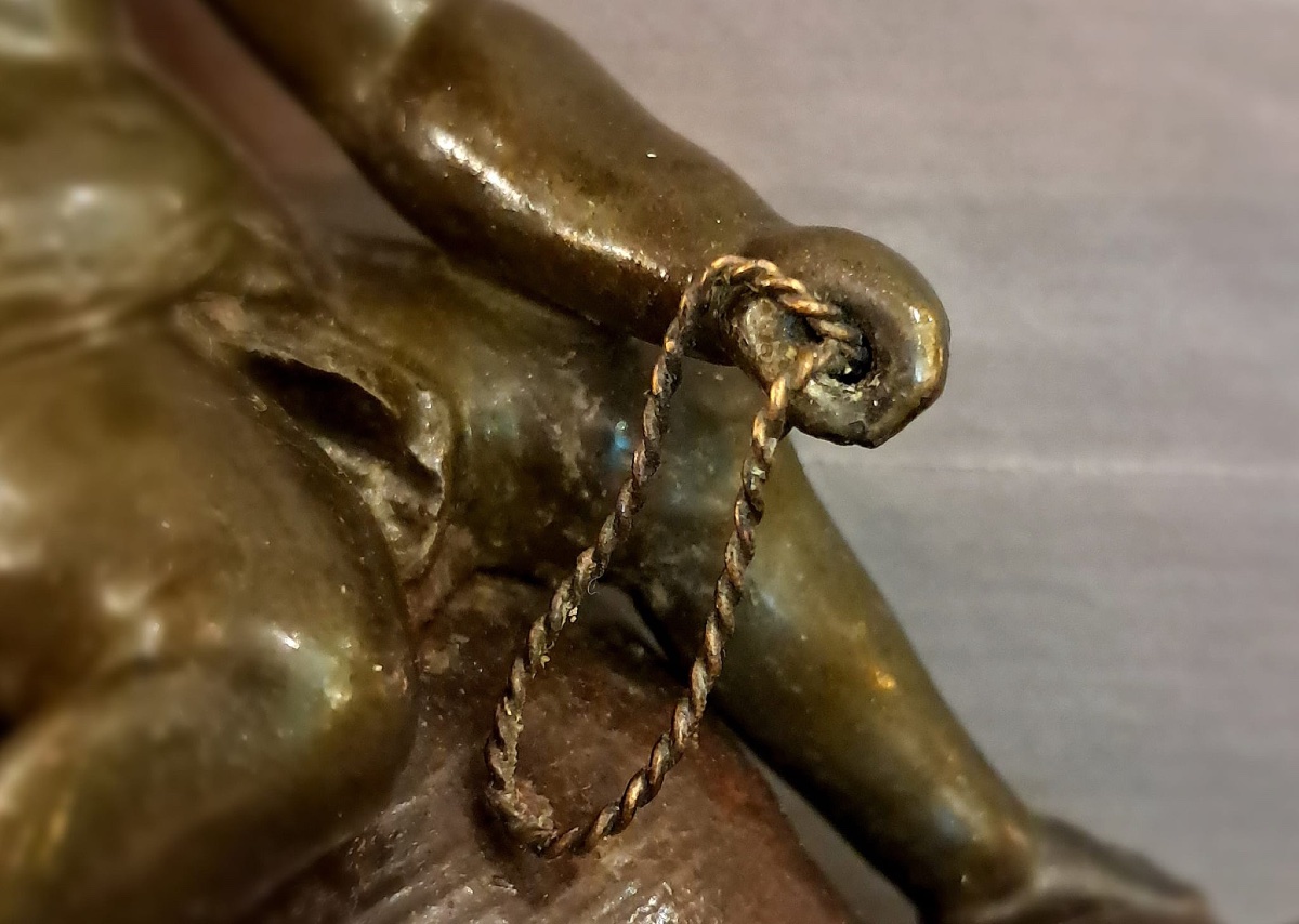 Henri Plé, Child On A Snail, Bronze, Late 19th Century-photo-4