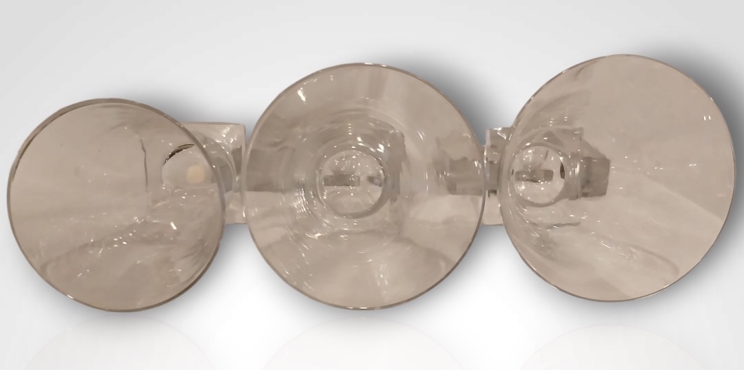 Baccarat - Georges Chevalier, ensemble de verres et une paire de carafes, modèle Yacht, 1930-photo-1