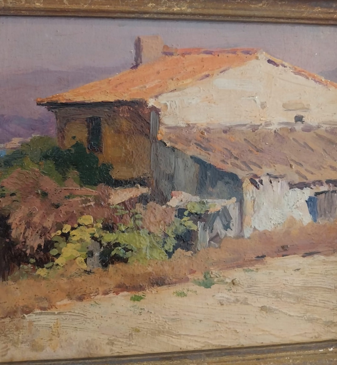 Eugène De Barberiis (1851-1937), Oil On Panel, Provençal Landscape, 20th Century-photo-2