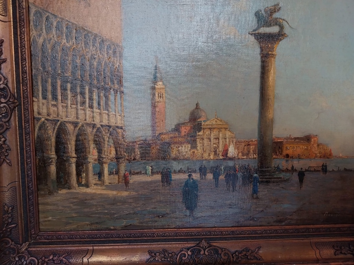 Antoine Bouvard, View Of Venice, 20th Century-photo-4