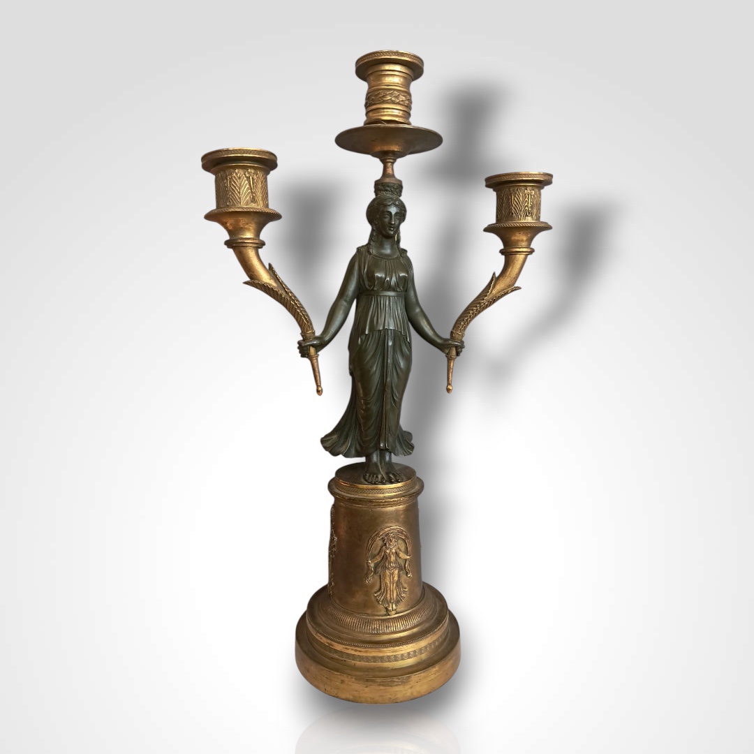 Pair Of Candelabra With Bacchantes, 19th Century-photo-4