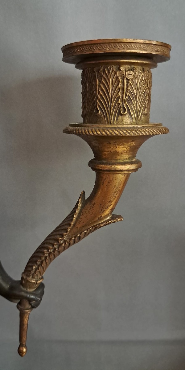 Pair Of Candelabra With Bacchantes, 19th Century-photo-5