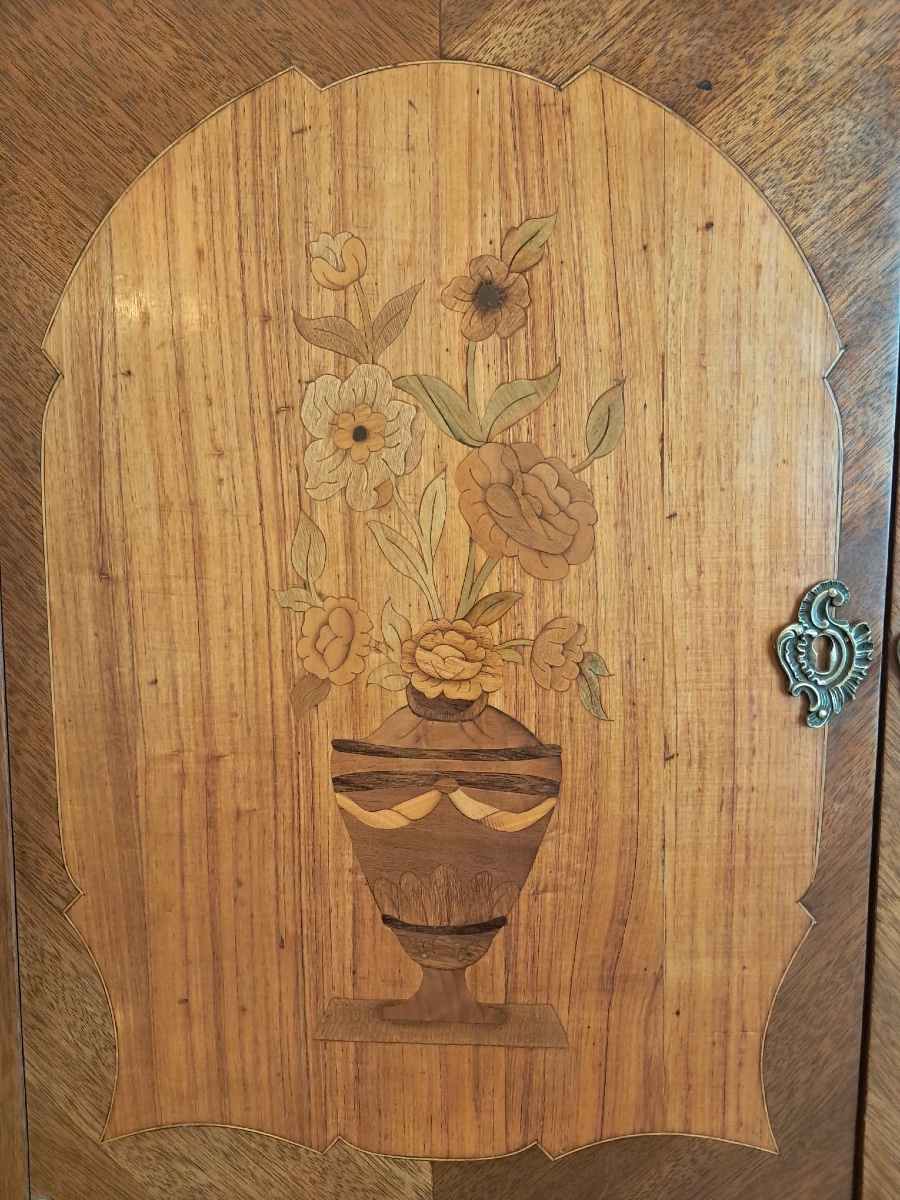 Buffet en bois de rose et marqueterie XIXe-photo-3