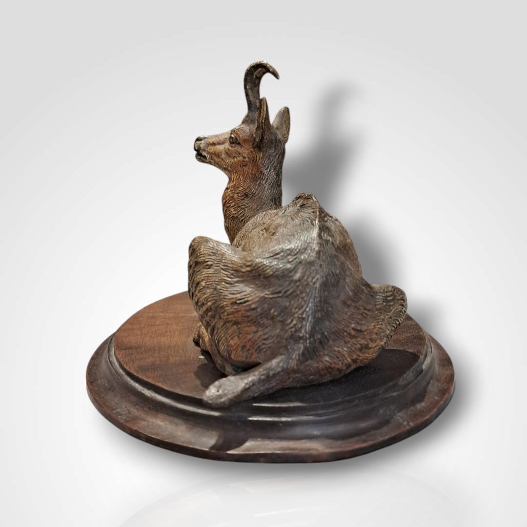 Bronze de Vienne représentant un chamois, XIXe-photo-2