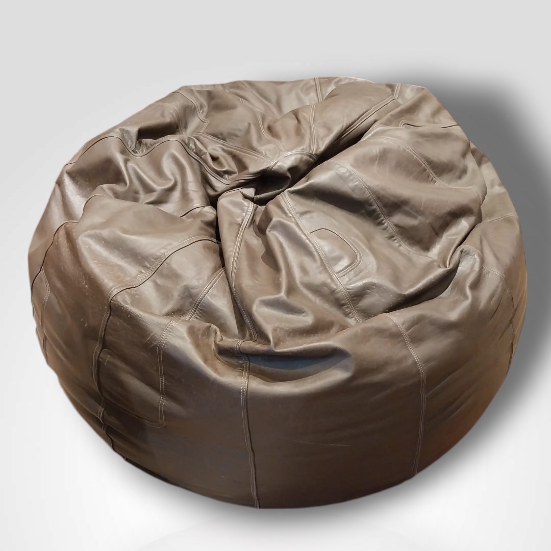 20th Century Stitched Leather Bean Bag-photo-4