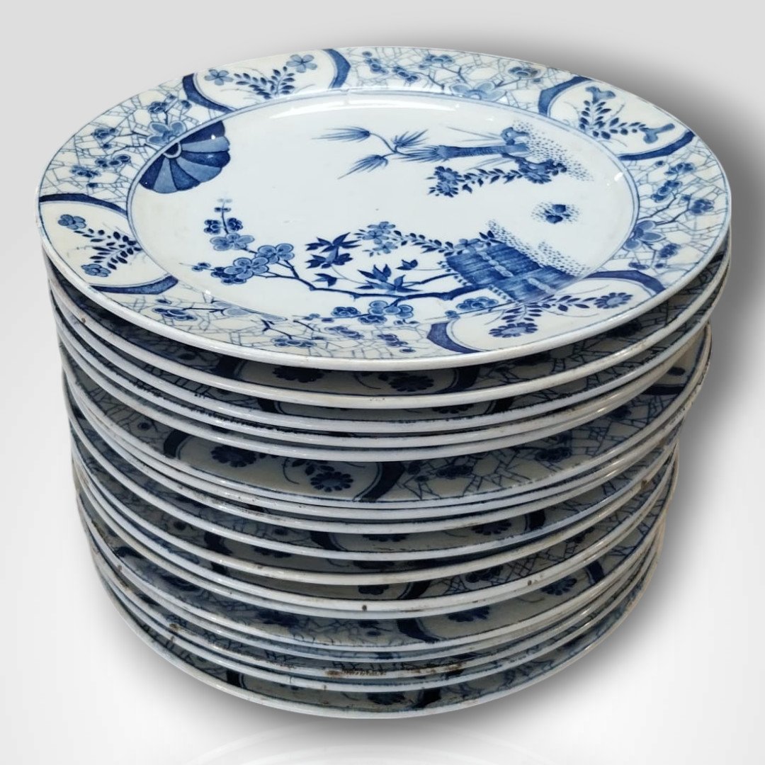 Creil Montereau, assiettes en faïence fine, XIXe-photo-4
