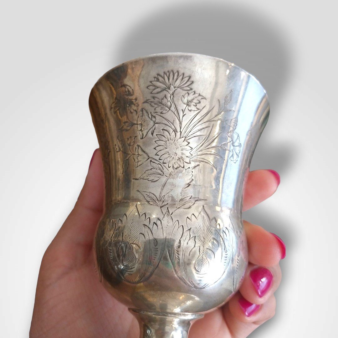 César Tonnelier (1845-1882), timbale en argent massif, XIXe-photo-2