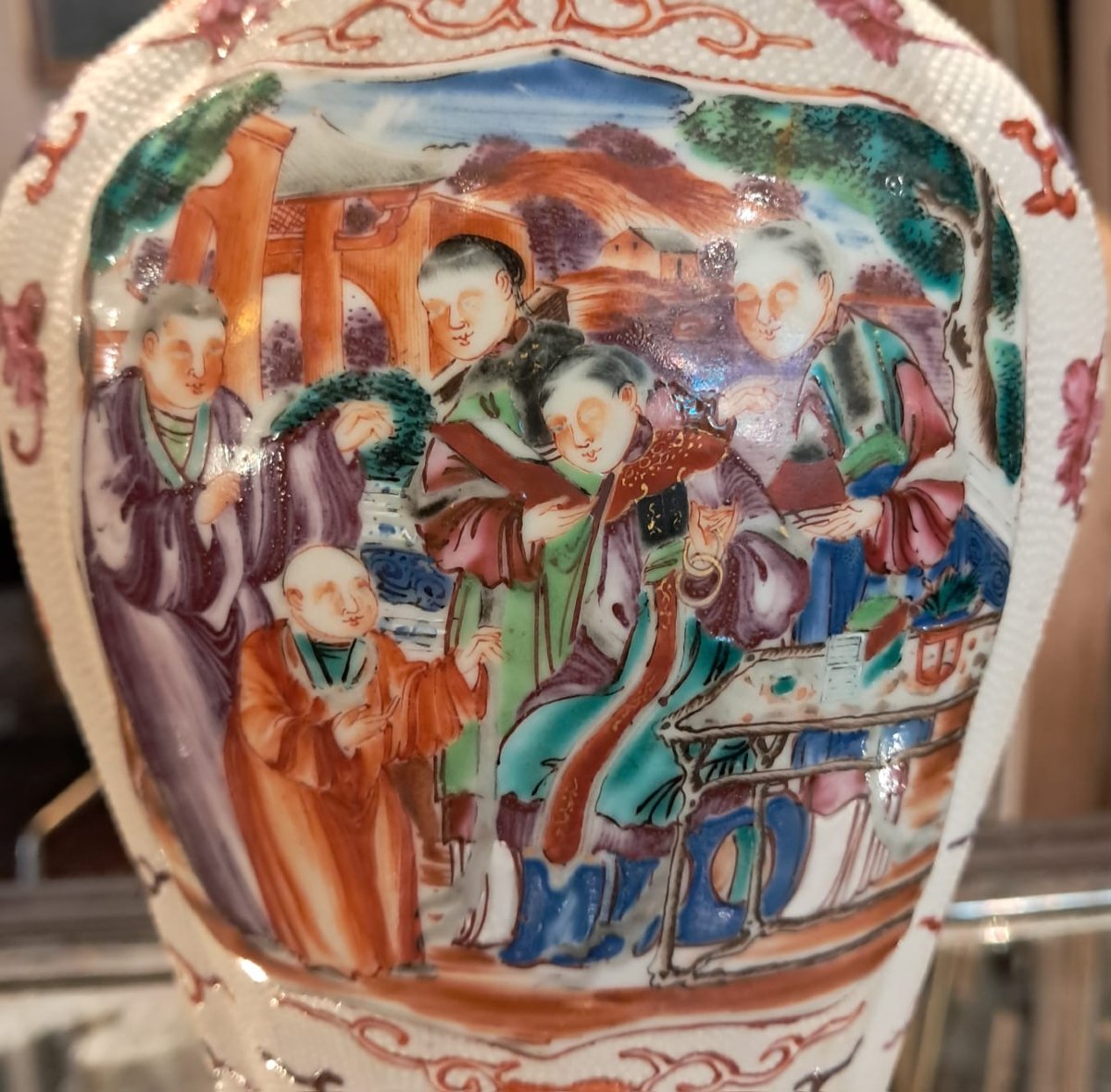 Vase en porcelaine monté en lampe, Chine, période Qianlong, XVIIIe-photo-3