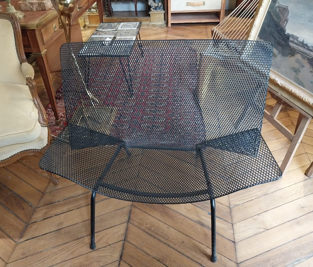 François Azambourg (1963-) For The Publisher Cinna, “easy Chair” Wire Mesh Armchair, 21st Century Design