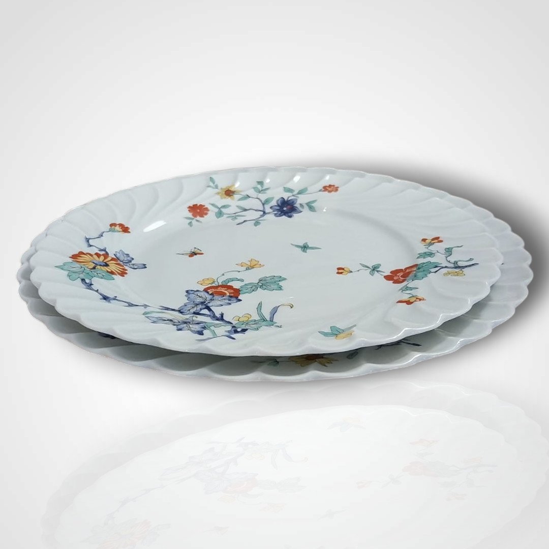Haviland Limoges, Shalimar Porcelain Plates From The Compagnie Des Indes Series.-photo-2