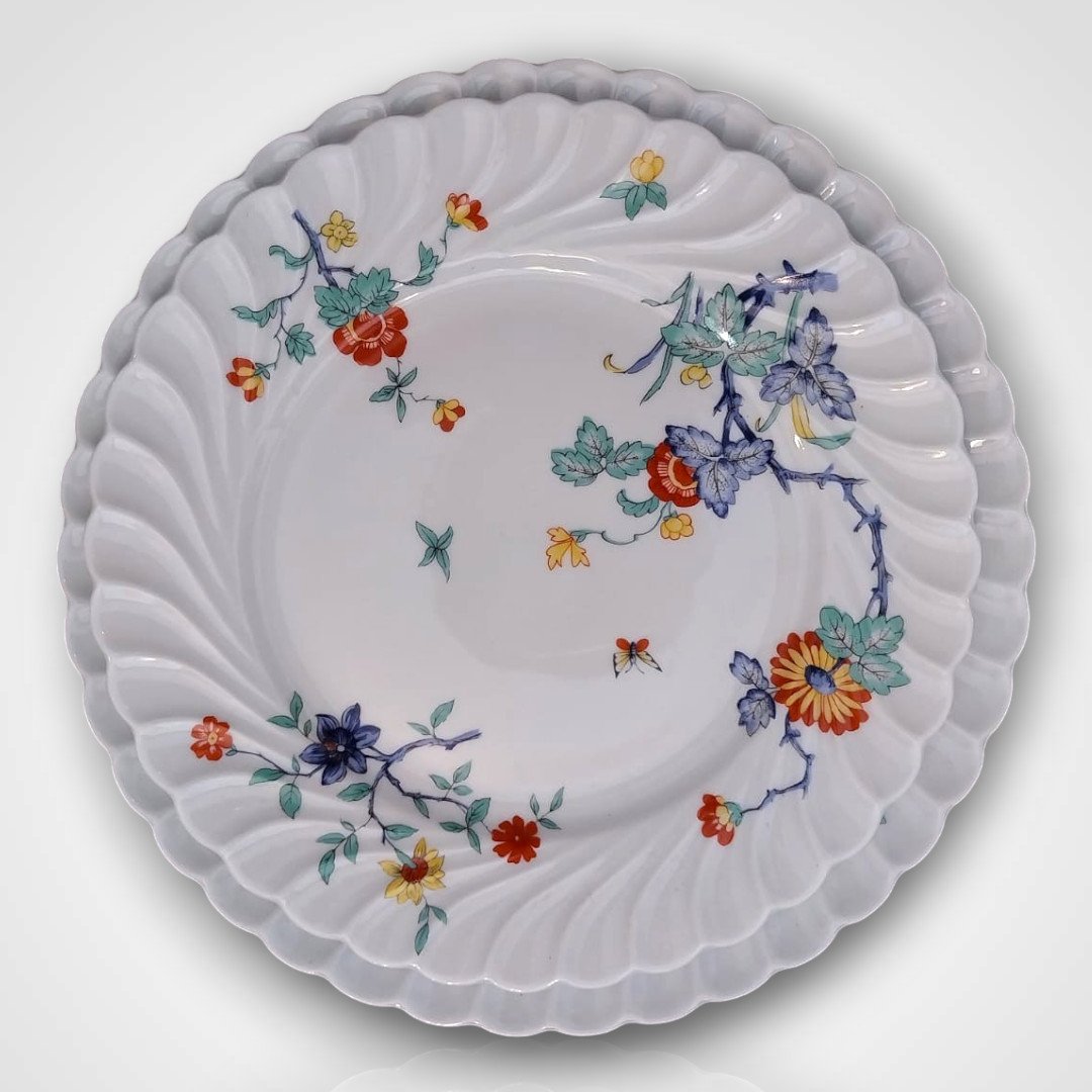 Haviland Limoges, Shalimar Porcelain Plates From The Compagnie Des Indes Series.-photo-4