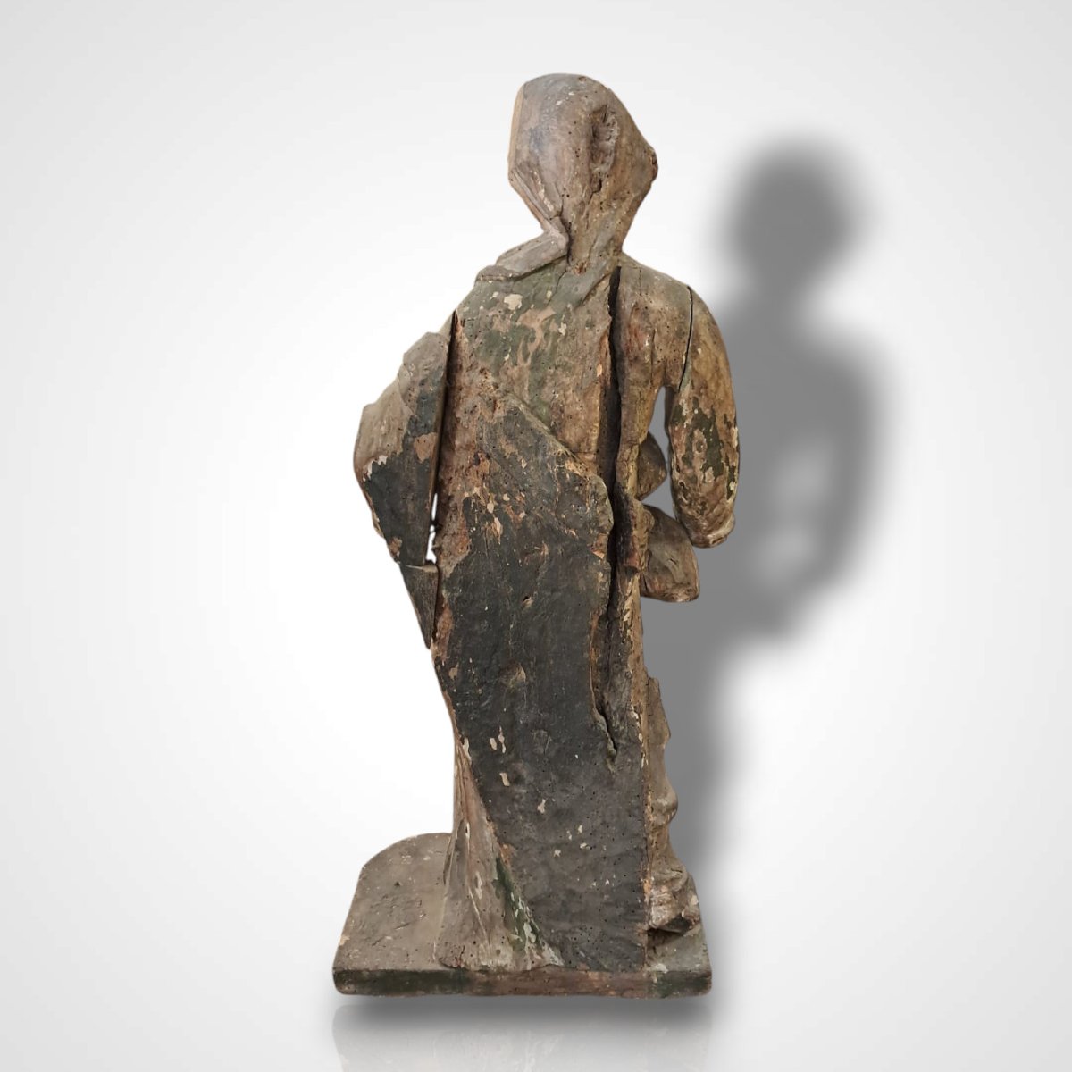 Sculpture en bois représentant la Vierge, XVIIe-photo-2