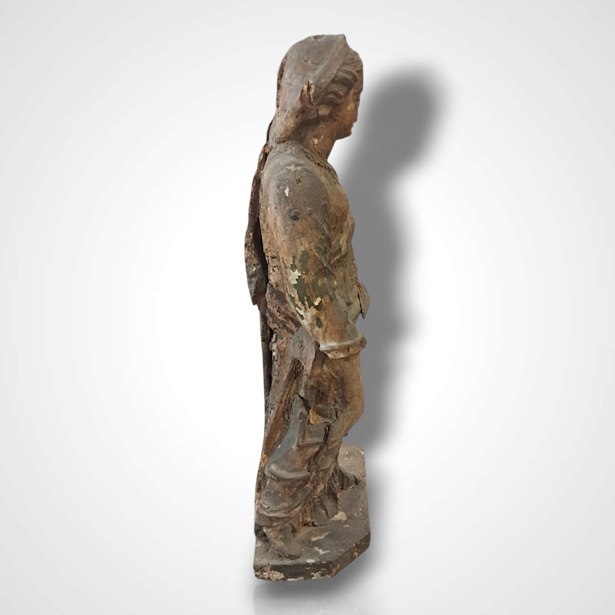Sculpture en bois représentant la Vierge, XVIIe-photo-1