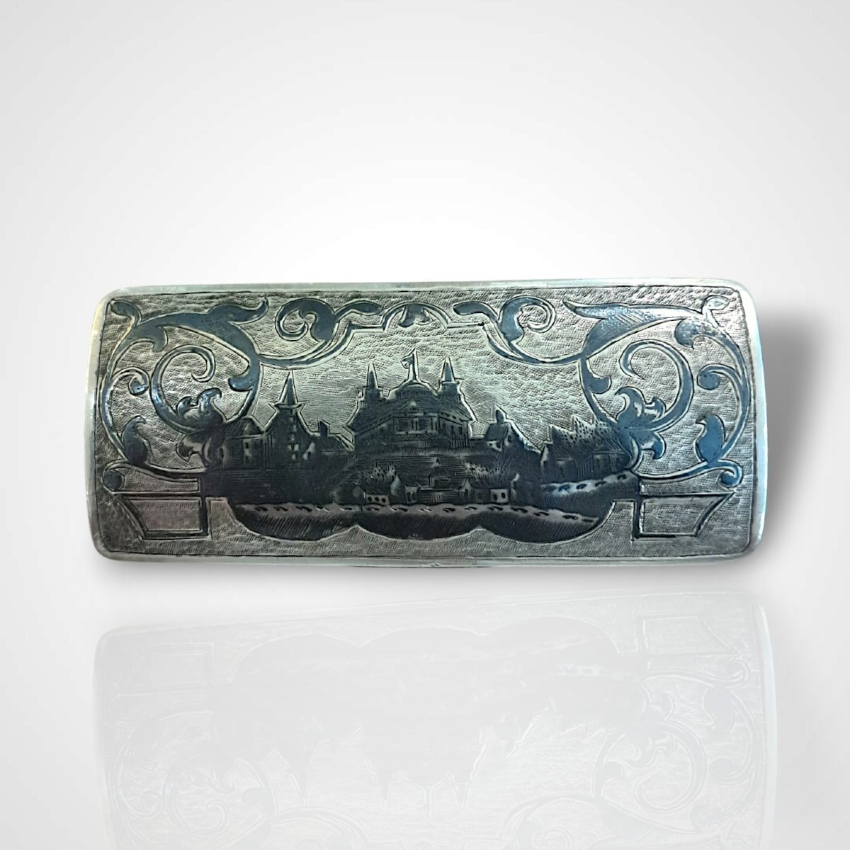 Niello Silver Box, Russia, 19th Century-photo-3