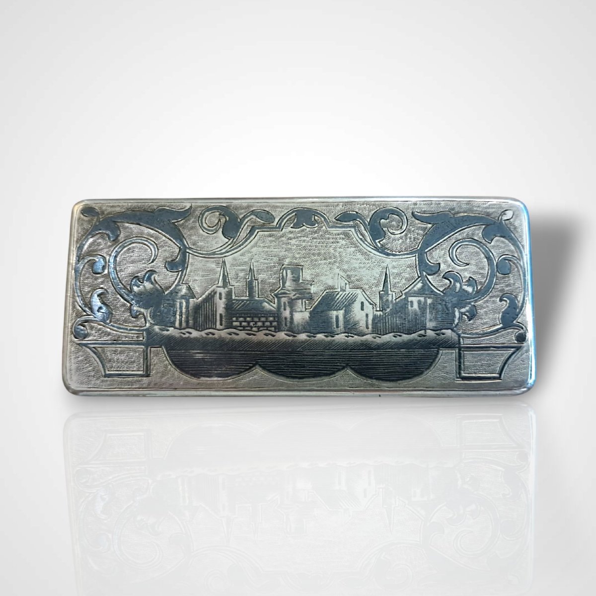 Niello Silver Box, Russia, 19th Century-photo-4