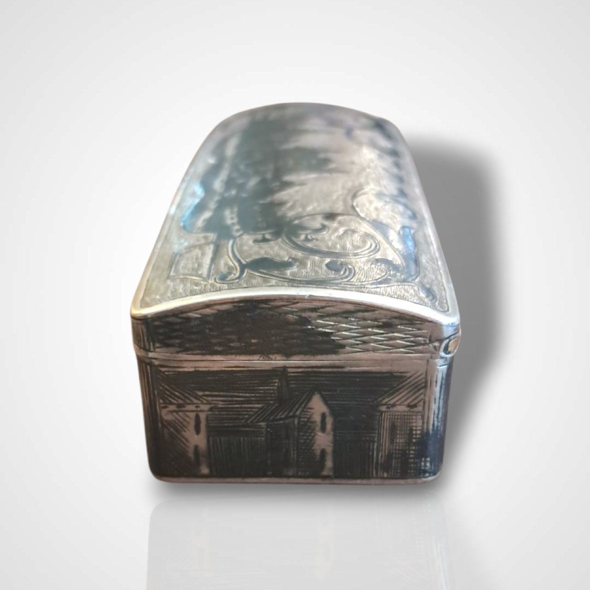 Niello Silver Box, Russia, 19th Century-photo-2