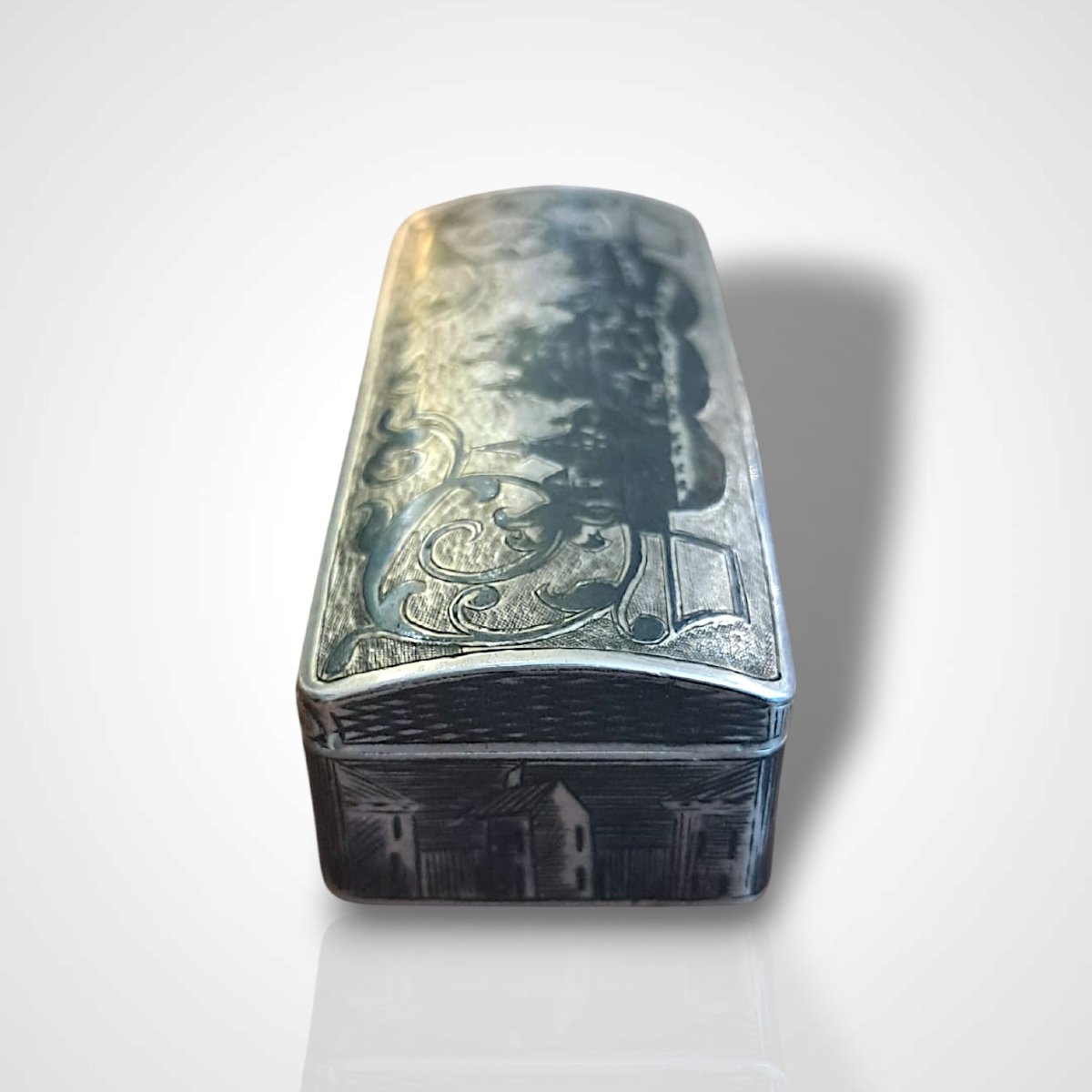 Niello Silver Box, Russia, 19th Century-photo-3