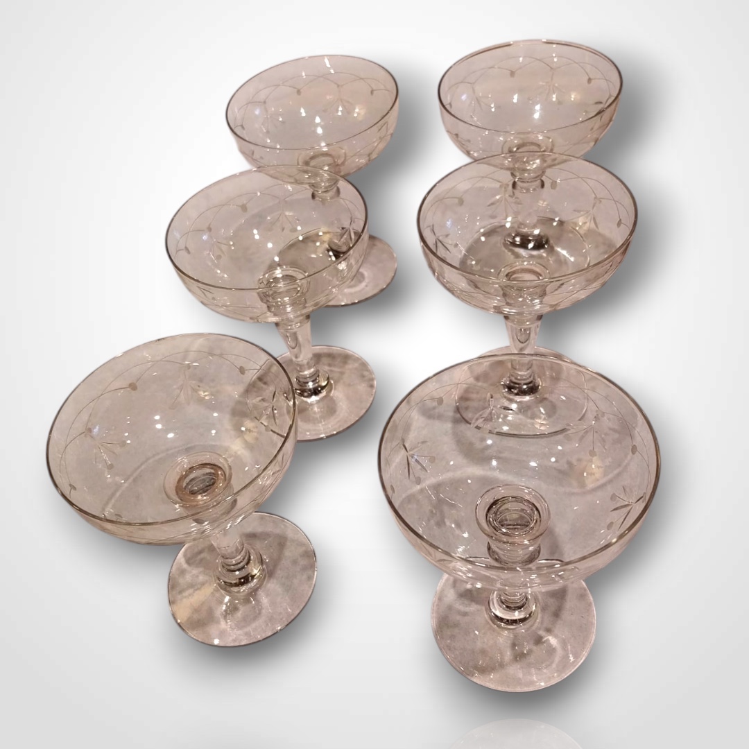Coupes à champagne art déco, XXe